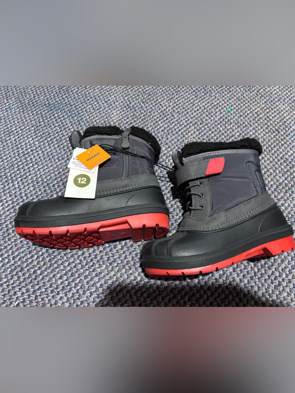 Cat and Jack winter boots little kid size 12. NWT